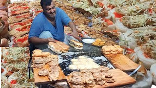 Fastest Egg Shami Burger | Famous Double EGG Bun Kabab | Street Food Peshawar Pakistan