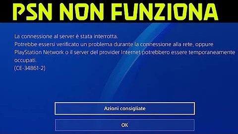 Cosa fare se non va PlayStation network?