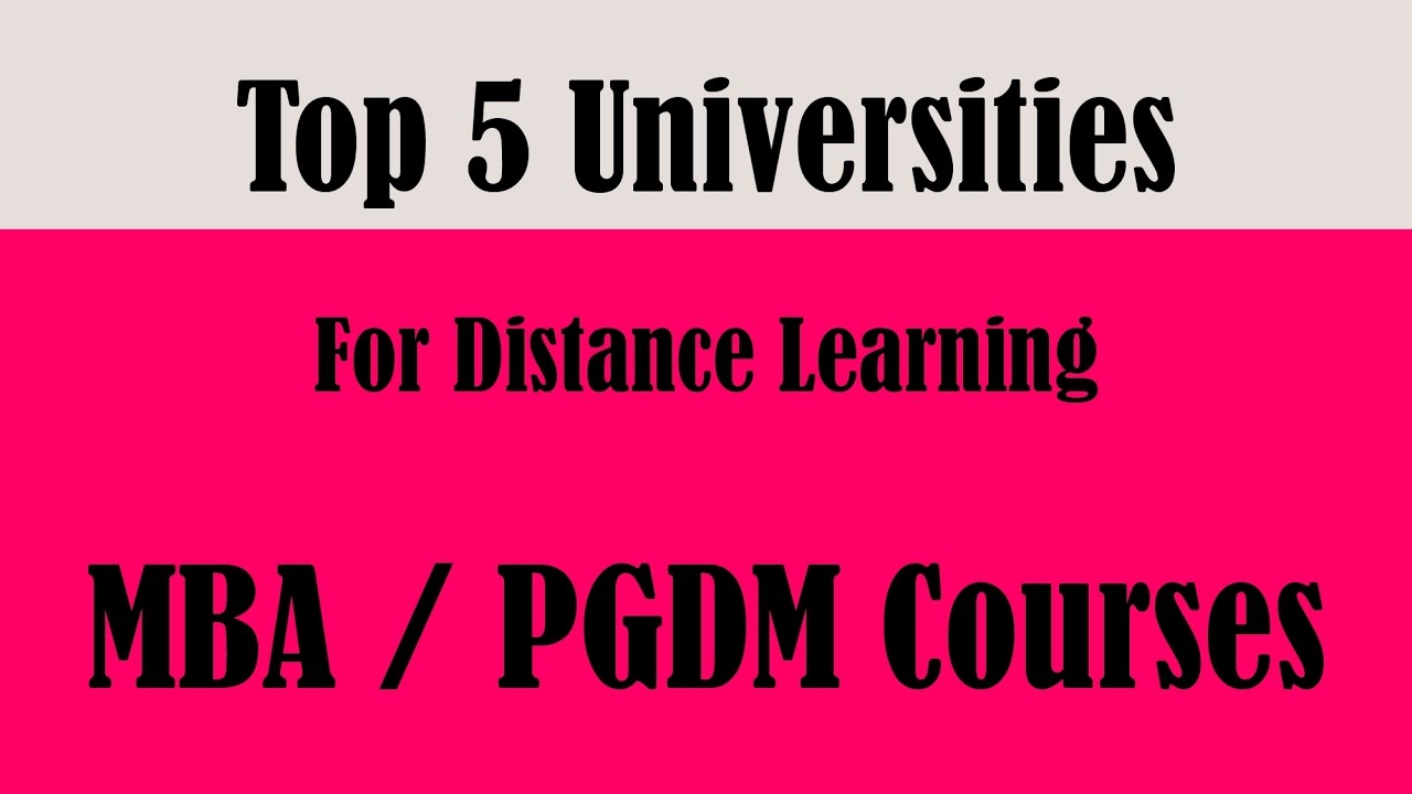 best universities for mba distance education