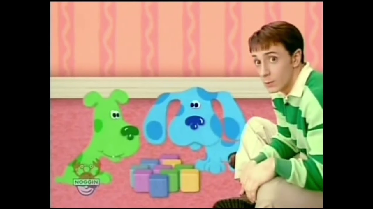 Blue's Clues - Green Puppy Keep Knocked down the Block Tower