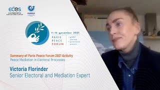 Victoria Florinder - Senior electoral and mediation expert at Paris Peace Forum 2021