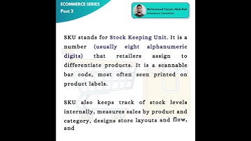 Ecommerce Series  -posts 3: Stock Keeping Units (SKU)
