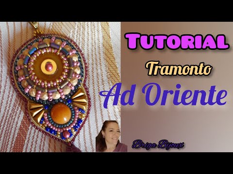 tutorial Ciondolo #beadembroidery "Tramonto ad oriente" - Collaborazione Nbeads