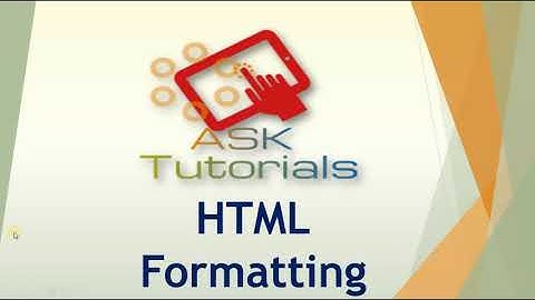 HTML formatting  tags | HTML tutorial | HTML tutorials for beginner | Part 6
