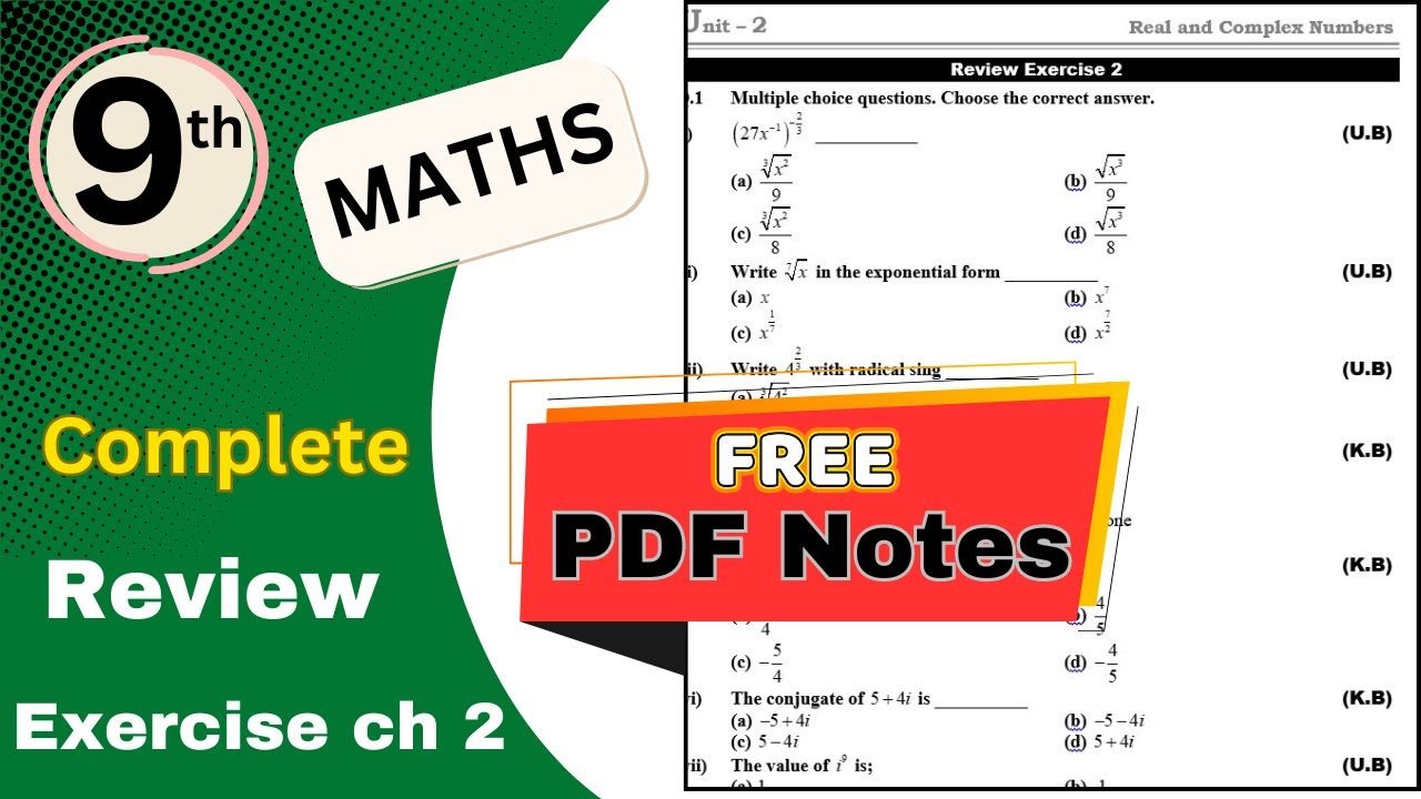 9th class math chapter 2 exercise || Real And Complex Numbers|| #Math # ...