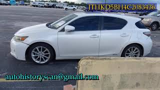 JTHKD5BH4C2083436 Lexus Ct 200H Premium 2012