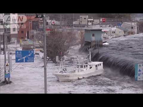 2011年3月11日 東日本大震災 宮古市を襲った&quot;黒い&quot;巨大津波【まいにち防災】＊この動画には津波映像が含まれています / Great East Japan Earthquake, Tsunami