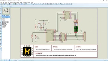 PIC16 matriz de leds 7×5 visualiza letras
