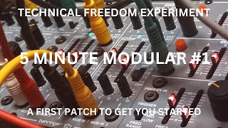 5 MINUTE MODULAR #1 - A FIRST PATCH TO GET YOU STARTED - BEHRINGER SYSTEM 100 AND KORG SQ-1 Wealth