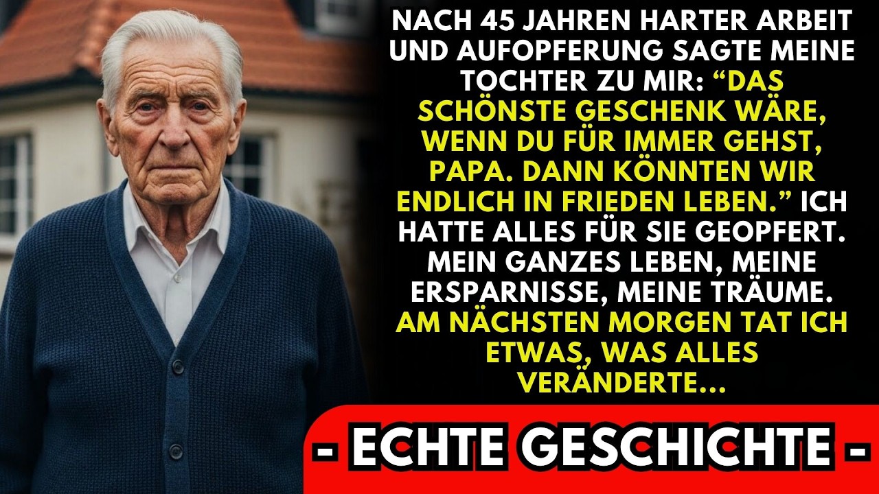 Meine Tochter sagte: „Das schönste Geschenk wäre, wenn du sterben würdest“... also tat ich das...