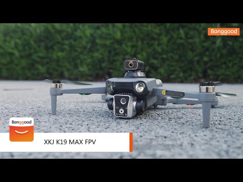 Квадрокоптер K19 MAX з GPS, пульт з екраном 5.9″, Wi-Fi FPV, безколекторні мотори, дальність до 1200 м, до 20 хв польоту, кейс, видео 1