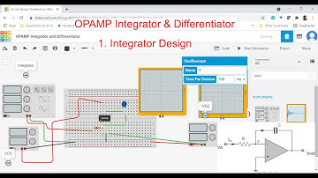 OPAMP Integrator | OPAMP Differentiator | Virtual Lab (Using TinkerCAD)