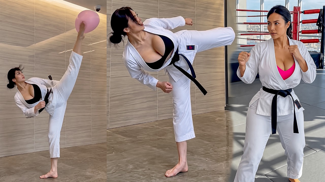Insane High Kick Skills Girls Next-Level Taekwondo Skills Unbelievable Martial Arts Power!
