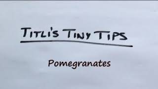 Titli's Tiny Tips - Pomegranates
