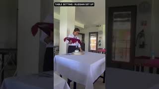 Table Setting(Russian Setup) #laboratory #bshm #tablesetting