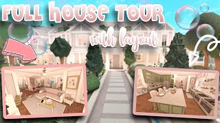 FULL House Tour   LAYOUT! | Roblox Bloxburg Family Roleplay Home | 1M 