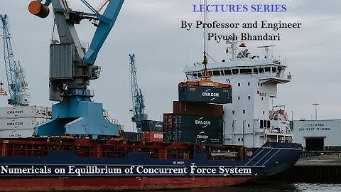 Equilibrium of concurrent force system numerical 1 part1 || ENGINEERING MECHANICS LECTURES SERIES