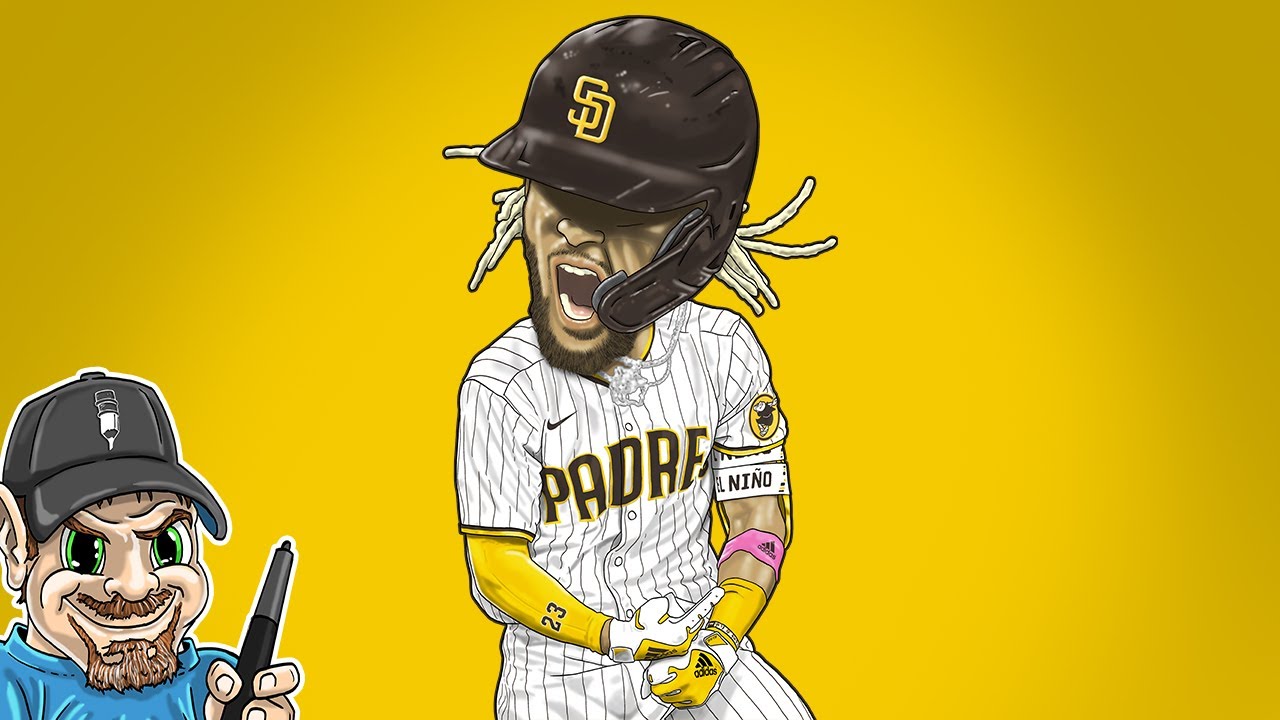 How to Draw a Fernando Tatis Jr. Caricature #padres #timetoshine 