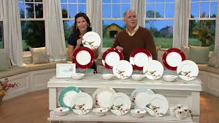 Lenox Chirp 12-Piece Bone China Dinnerware Set on QVC