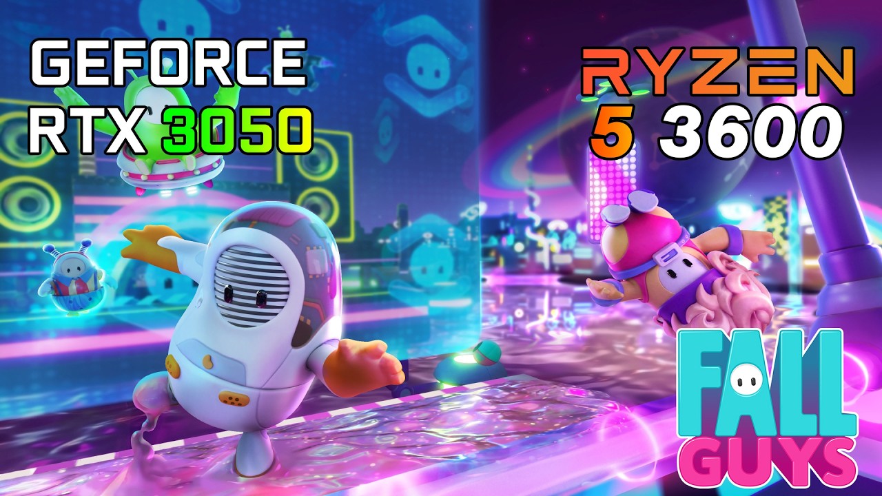 RTX 3050 + Ryzen 5 3600 Running Fall Guys | Max Settings