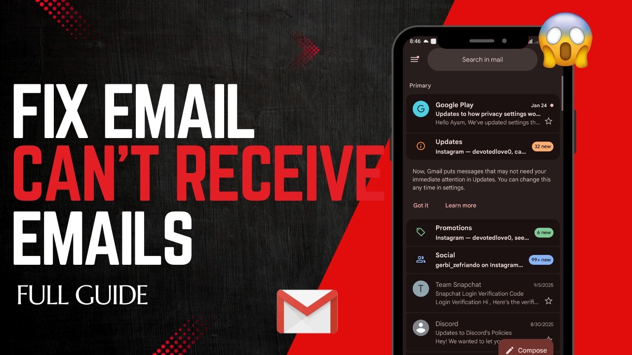 How to fix Email Not Receiving Emails - YouTube