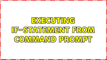 Unix & Linux: executing if-statement from command prompt (2 Solutions!!)
