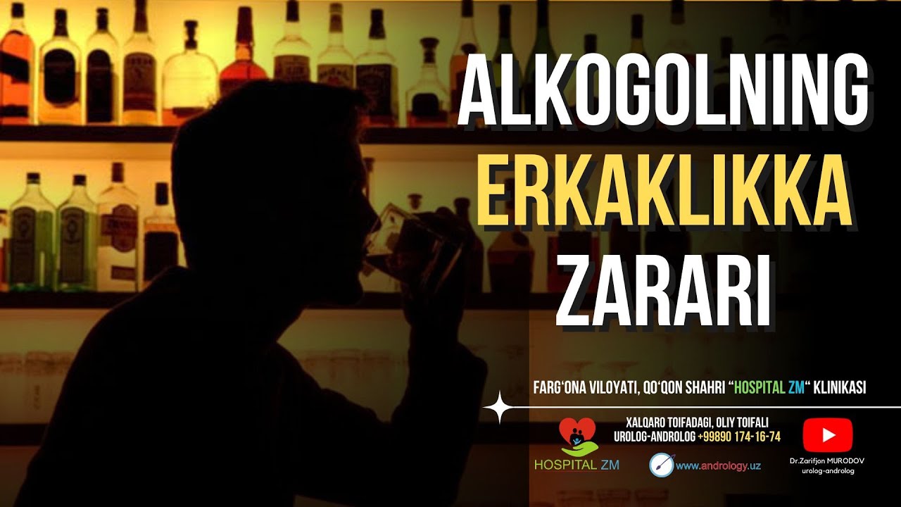 Alkogolning erkaklikka zararlari