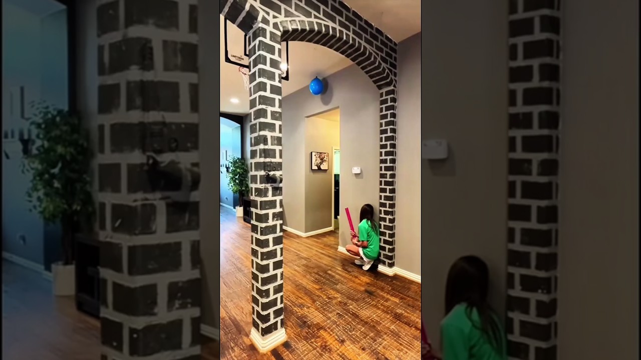 Classic balloon prank in the closet—popped surprise = nonstop laughs 🤭 