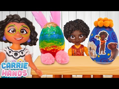 Disney Encanto Mirabel & Isabela Decorate DIY Colourful Cardboard Eggs π¨π₯ | Craft Videos For Kids