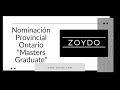 Nominación provincial Ontario &quot;Masters Graduate&quot;