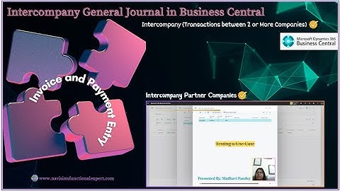 Intercompany Setup and Transactions (Invoice & Payment) in Business Central #intercompany #d365bc