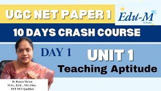 UGC NET Paper 1| Day 1 Unit 1 Complete Teaching Aptitude | Updated |Dec 2025 /Crash course 