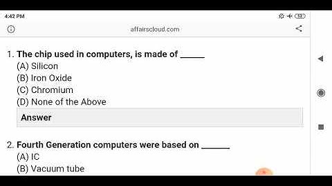 mcq on generations of computer
