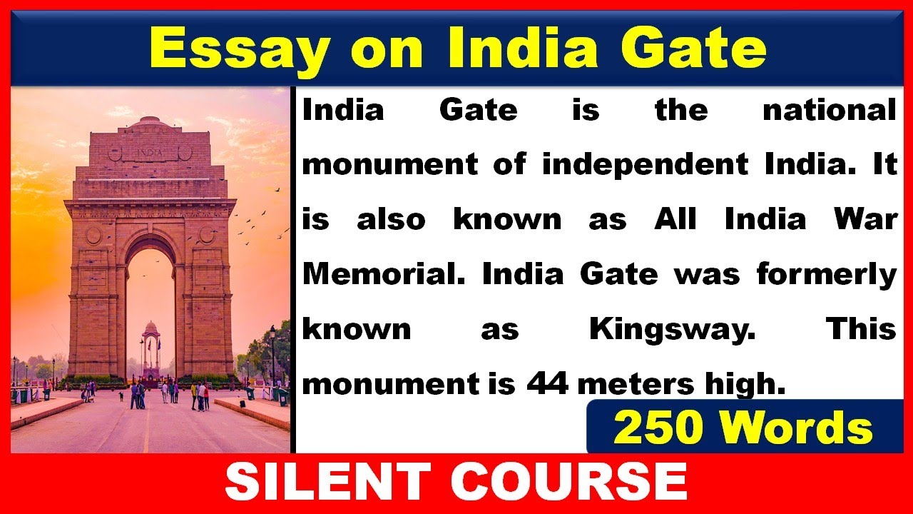 essay on india gate in 50 words