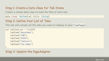 Implementing a Dynamic ViewPager with More Than 3 Tabs in Android