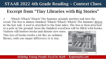 2022 STAAR Reading ~ 4th Grade (Context Clues) Part 2