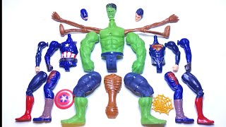Assemble Marvel Toys - HULK & CAPTAIN AMERICA vs SUPERMAN & SIREN HEAD Avengers Marvel SuperheroToys