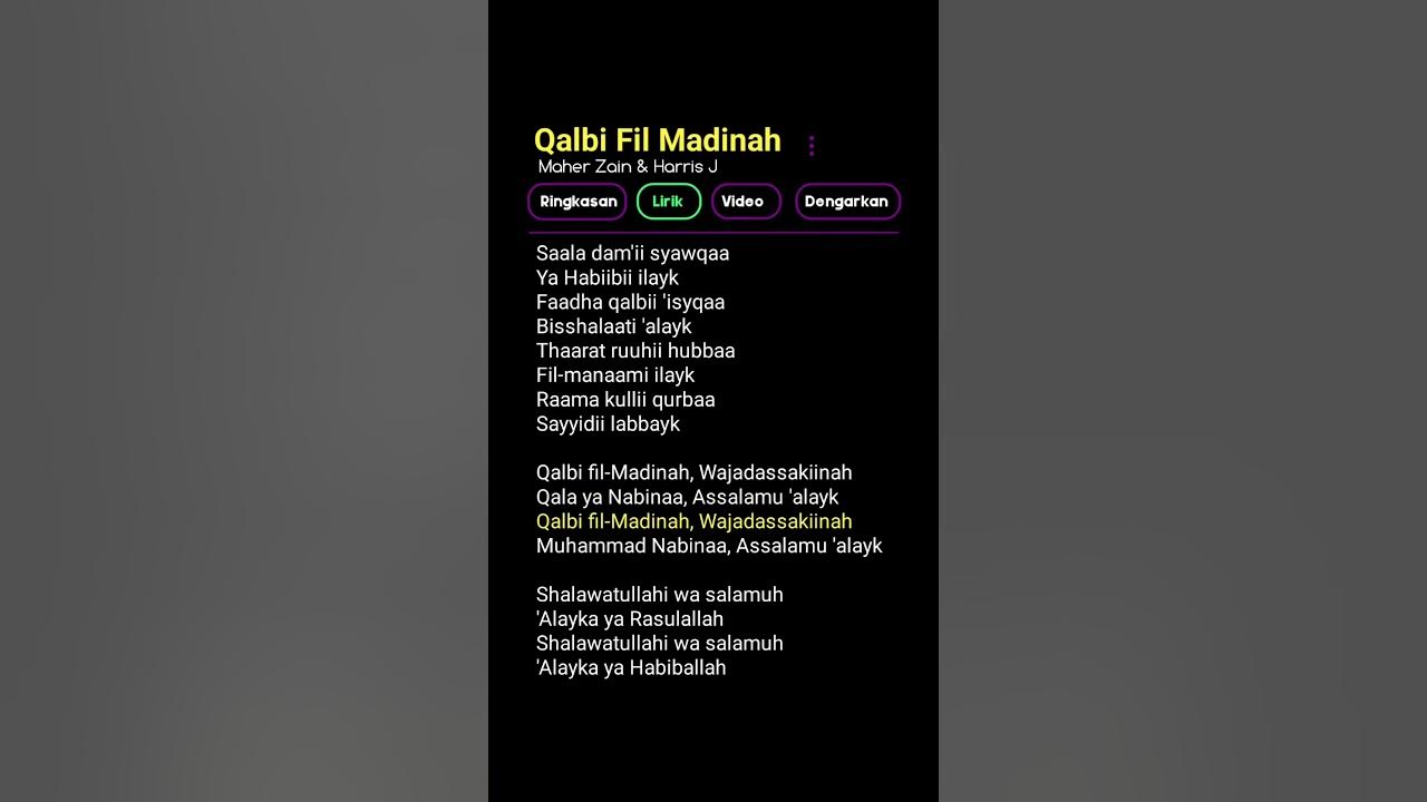 Qalbi Fil Madinah "Lyrics" ~ Maher Zain & Harris J Qalbi Fil Madinah "Lyrics" ~ Maher Zain & Harris J