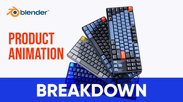 Breakdown of Keychron Keyboard Product Aniamation in Blender rendered with eevee