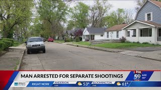 Man arrested for separate shootings