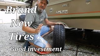 Coleman popup camper gets new tires! #coleman