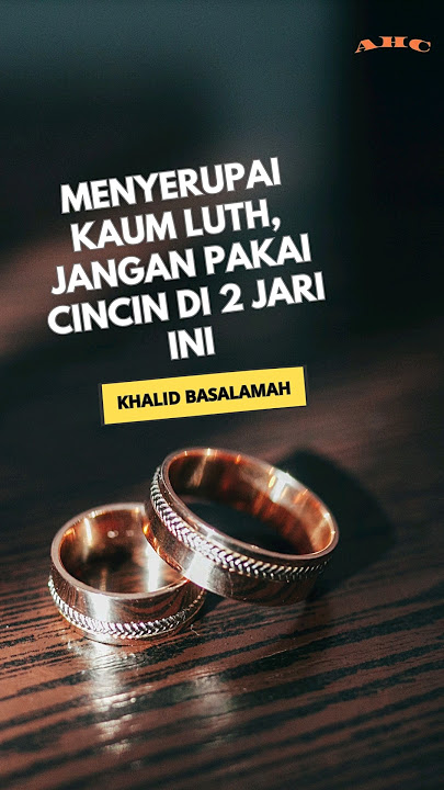 MENYERUPAI KAUM LUTH, JANGAN PAKAI CINCIN DI 2 JARI INI - Ustadz Khalid Basalamah #shorts
