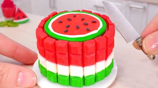 delicious miniature cocomelon cake decorating yummy miniature watermelon cake recipe ideas