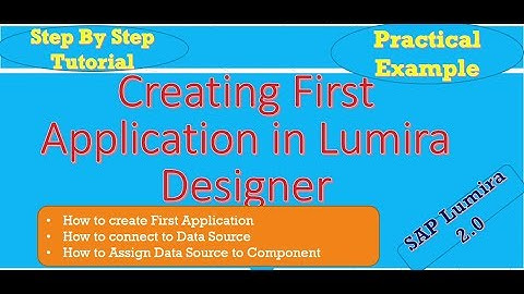 Creating First Application In Lumira Designer