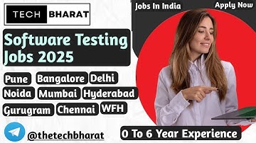 WFH testing jobs | Software testing Jobs 2025 | Manual & Automation Testing | QA Jobs | Tech Bharat