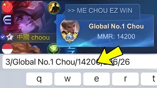 14,000 MMR PRANK CHOU GONE WRONG !! (they report me cheater) - Mobile Legends screenshot 4