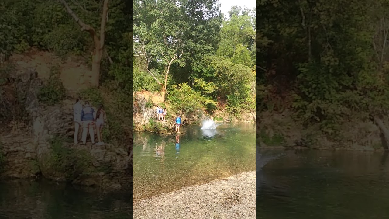 Tree jumping at the Blue Hole