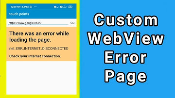 Custom error page on WebView error