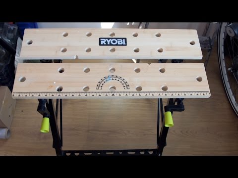 Test - Ryobi RWB02 Adjustable Folding Work Bench - YouTube