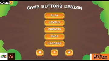 Adobe Illustrator | Creating super easy game UI design (Mobile game design art)